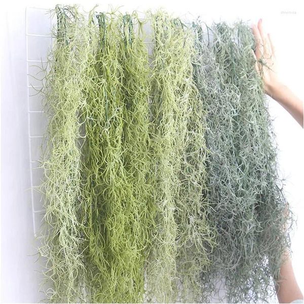 Fleurs décoratives en plastique, vigne suspendue à l'air, pour la décoration de la maison, fausse fleur, plante succulente, mur de mariage artificiel, 91cm, 1 pièce