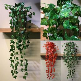 Decoratieve bloemen Plastic kunstmatige bloem rattan string Ivy blad Garland planten plant wijnstok nep gebladerte tuin bruiloft decor