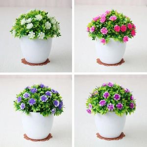 Fleurs décoratives en plastique fleur artificielle bonsaï ornement de bureau décoration de la maison Simulation Pot noël faveurs de mariage Mini Ruyi arbre