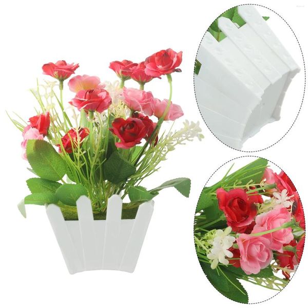 Fleurs décoratives en plastique Pot artificiel plante Durable matériau de haute qualité réaliste longue durée d'utilisation 13 15 cm 2024 facile à nettoyer