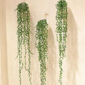 Decoratieve bloemen Plastic kralen Liefhebber Scheurplanten kunstmatige sappige nepbloemen/groene ingemaakte muurhangende decor voor huistuin
