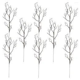 Fleurs décoratives Branches en plastique artificielles, bricolage pour Arrangement floral, tiges de plantes, bois séché, décorations d'halloween