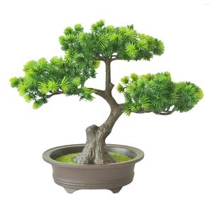 Decoratieve bloemen Kunststof Makkelijk schoon te maken Kunst Tuin Desktop Display Simulatie Planten Home Decor Kantoor Ornamenten Ingemaakte Kunstmatige Bonsai Boom