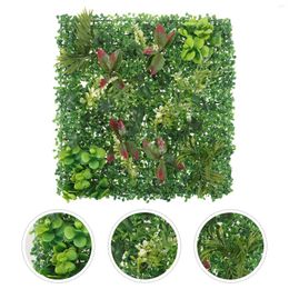Fleurs décoratives Plastique Faux Plantes murales vertes Panneaux Murs Mas