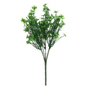 Fleurs décoratives en plastique, fausses feuilles artificielles à quatre feuilles, décoration de mariage, fausses feuilles de maison, plantes d'intérieur