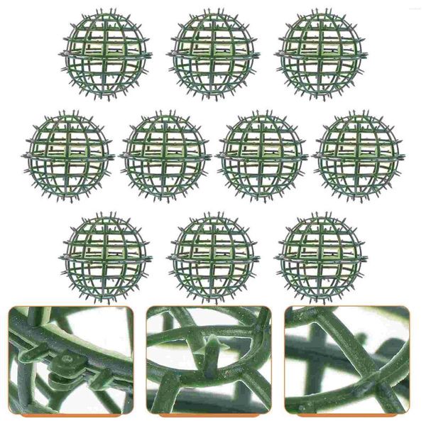 Fleurs décoratives en plastique floral rack fleur de fleur disposant du cadre d'herbe Racks verts porte-toile d'ornement de la fête des plantes à l'extérieur