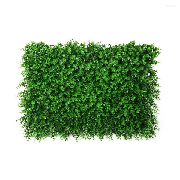 Flores decorativas Plastic Gass Fackdrop Green Plant Back Fondo de pared al aire libre Decoración colgante Greening La césped