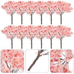 Flores decorativas Plantas de plástico para exteriores Árbol arquitectónico Modelo Adorno Flor de cerezo artificial