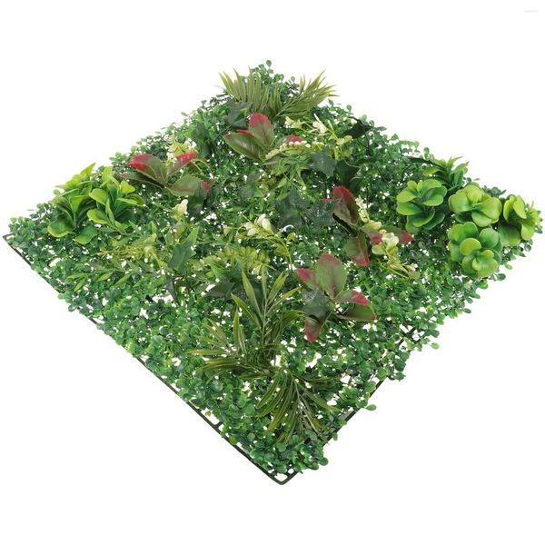 Fleurs décoratives en plastique calice clôture fausse fond de mur vert verrouillage gazon pelouse ménage ldpe (polyéthylène à haute pression)