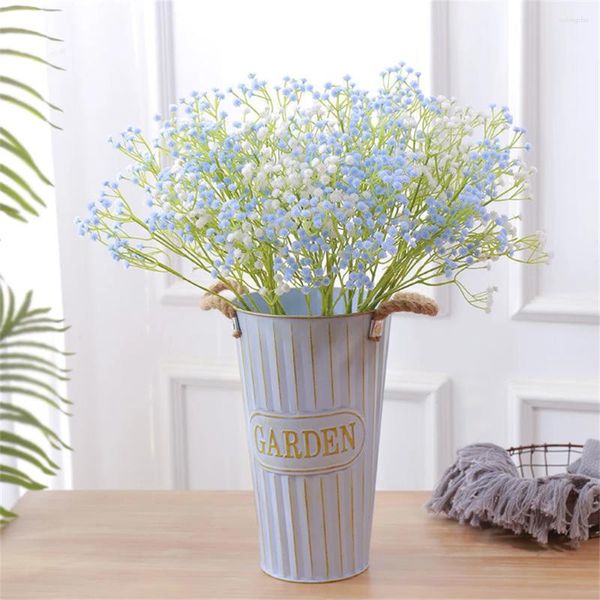 Flores decorativas Po Props Gypsophila Plastic Flower Flower Valentines Presenta Bouquet a mano atado