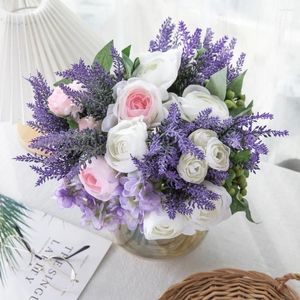 Decorative Flowers Pographing Props Bouquet Artificial Flower Home Decoration Wedding Weddal Mur Bridal Fake