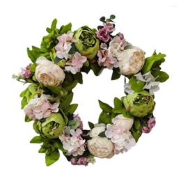 Decoratieve Bloemen Pography Props Groot Voor Kerstboom Deur Zijden Bloem Decoratie Gesimuleerde Pioen Garland Hangende Ornament Bruiloft Krans