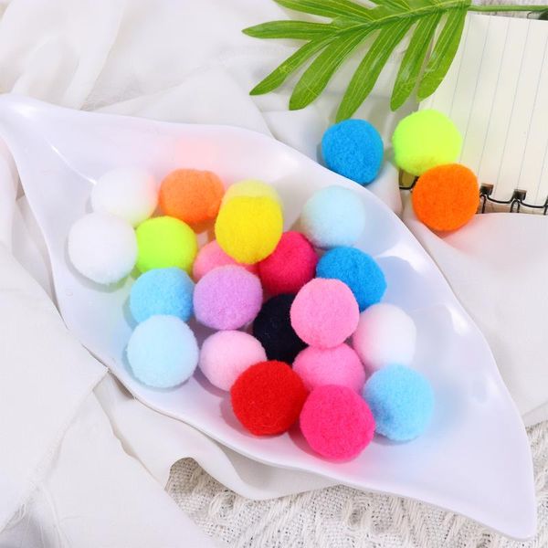 Flores decorativas pompones Diy Poms Colorfulball Fluffycraft Material manualidades Multicolor Navidad hacer Mini decoraciones