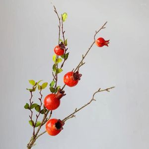 Decoratieve Bloemen Granaatappel Fruit Tak Kunstmatige Home El Decor Flores Artificiale Tuin Decoratie