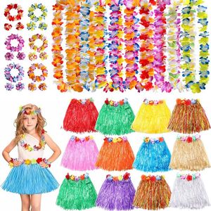 Fleurs décoratives Portable Fibers Femmes Danse Herbe Jupes Costumes Enfants Stage Dress Up Festive Party Supplies Plage Activité Jupe