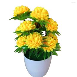 Pot de fleurs décoratif plantes en pot Simulation de chrysanthème fournitures de fête fleur en plastique décoration de la maison faux artificiel
