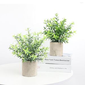 Decoratieve bloemen Potting Noordse mini realistische potplanten groen planten kleine simulatie bonsai huizen tuin plank decoratie type 1