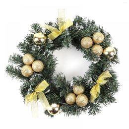 Fleurs décoratives pré-allumées artificielles couronne de Noël |Fermé de décorations mixtes et de couronne de Thanksgiving jaune suspendue pour la porte d'entrée