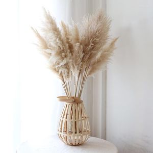 Decoratieve bloemen Premium 40 -stcs/kavel gedroogd pampas gras boeket natuurlijke donzige pampa voor boho home decor bruiloft decoratie diy planten