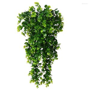 Decoratieve bloemen Premium kwaliteit kunstrotan wandmontage decor met levensechte gesimuleerde groene plant - verbeter uw ruimtestijl en