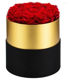 Fleurs décoratives préservées fleur de rose éternelle dans un coffret mariage pour la fête des mères Noël anniversaire de la Saint-Valentin pour toujours cadeaux 1070421