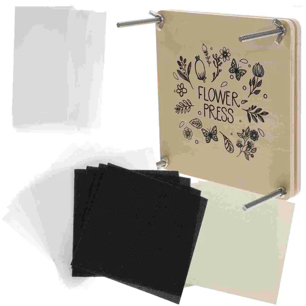 Fleurs décoratives Press Flower Book Tab Kit Kit enveloppe en bois de feuilles Booktabs pressants
