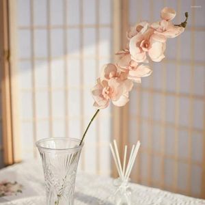 Decoratieve bloemen Mooie kunstvlinder Orchideestof Geen water Levendige kleuren Echte ontroerende kunstbloem DIY