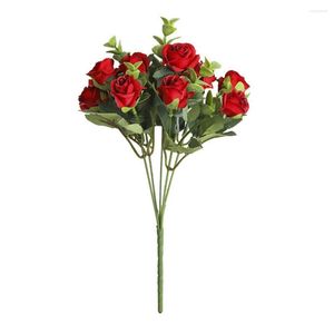 Fleurs décoratives jolie fausse fleur en soie élégante imitation fantastique rose centres de table simulation