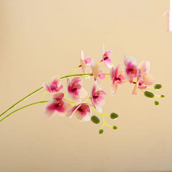 Produit de fleurs décoratives Film d'impression 3d Double fourche Phalaenopsis Fleur artificielle Plante Décoration intérieure