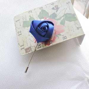 Fleurs décoratives bal soie tissu artificielle Rose revers fleur broche pour mariée marié mariage église fête décor