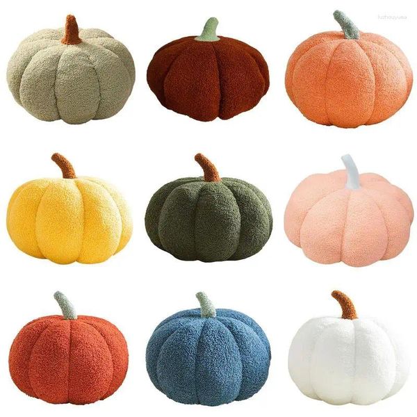 Flores decorativas, almohada de felpa de calabaza, cojín creativo para sofá con forma especial, juguetes suaves, bonitos regalos navideños para niños