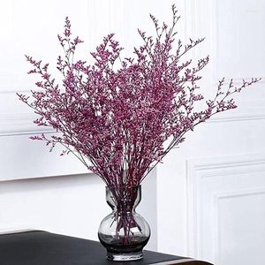 Fleurs décoratives Purple Lover Herbe Bouquet de fleurs séchées naturelles Branches de plantes réelles Belles décorations pour la maison Ventes directes d'usine gratuites