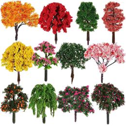 Decoratieve Bloemen Spoorwegen Bomen Model Miniatuur Landschap Nep Zandtafel DIY Ambachtelijke Ornamenten Accessoires