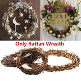 Flores decorativas Decoración del Ramadán Eid Murbark Coronas de boda Material Garland Corona Rattan Suministros de fiesta de bricolaje 8-30 cm