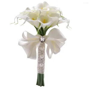 Fleurs décoratives Ramo de Flores Artificiales Bridesmaid Bouquet Wedding Floral Centres