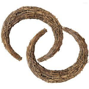 Decoratieve bloemen rotan guirlande maan voor doe-het-zelf krans handwerk ring wijnstok accessoire materiaal gevormd