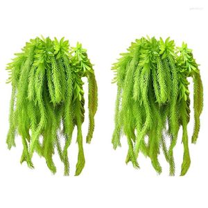 Decoratieve bloemen Real Touch kunstmatige lucht gras groen bladeren huis buiten decoratie muur hangende plant nep 2 pc's