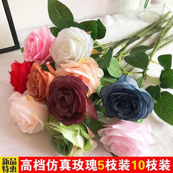 Fleurs décoratives Real Touch Rose Christmas Decorations For Home Silk Artificial Peony Wedding Decoration Flower Party décor