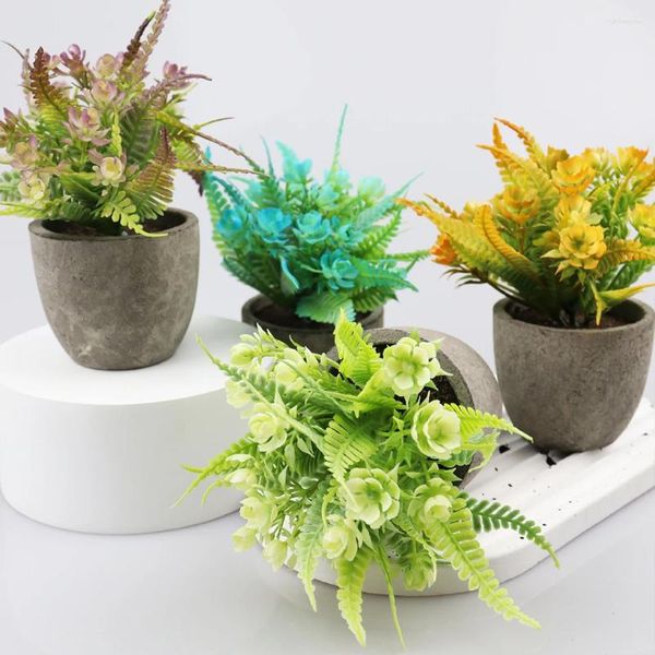 Fleurs décoratives réalistes, succulentes artificielles, faible entretien, élégantes plantes d'intérieur ou d'extérieur en Faux Jade en pot