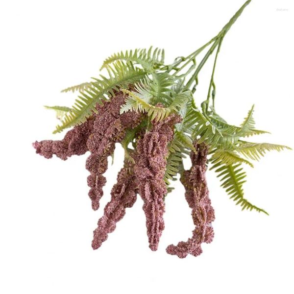 Fleurs décoratives Floox Floox RECHERCHE réutilisable Fern Artificial Fern Branche avec une décoration de plantes sans tige pour le mariage à domicile