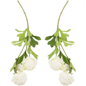 Flores decorativas decoración floral realista Centeripas de flores de boda Tablas artificiales Faux Decoraciones falsas