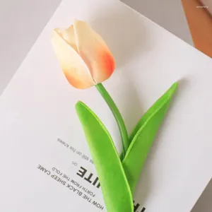 Fleurs décoratives branche de tulipe réaliste Branches de tulipes artificielles pour la décoration de mariage à la maison ensemble de 10 Faux