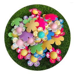 Decoratieve bloemen hars kawaii miniatuur kleurrijke zonnebloem charme voor sleutelhanger sieraden oorrang ketting plakboeking diy maken 52 mm