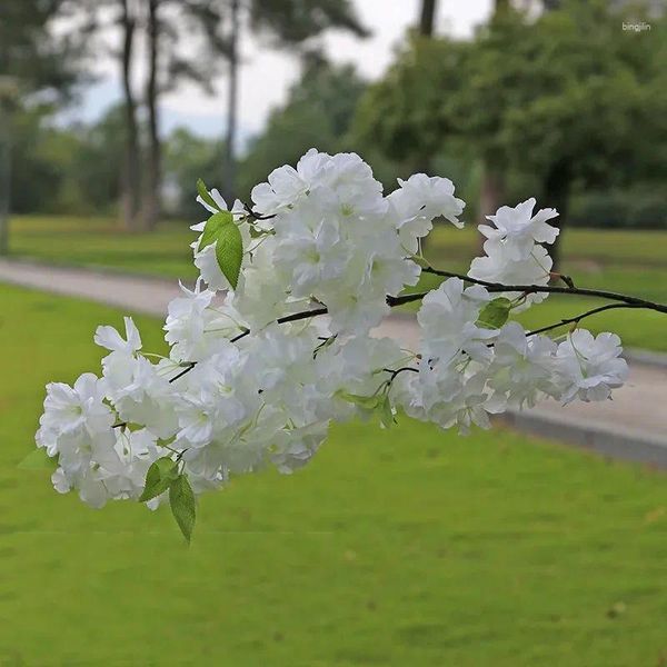 Fleurs décoratives pour Restaurant, centre commercial, mur de fleurs, création d'atmosphère de fête, Simulation de fleurs de cerisier, faux ornement pour la maison