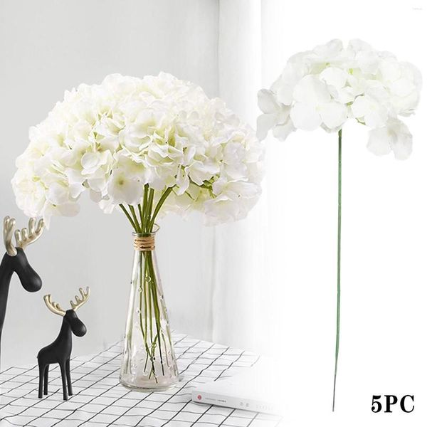 Fleurs décoratives Rétro Automne Hortensia Bouquet Artificielle Chambre Décor À La Maison Bricolage Arrangement De Fleurs De Mariage Fournitures De Fête Po Props L5