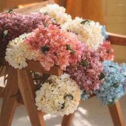 Fleurs décoratives rétro bord focal hortensia Simulation Bouquet salon Table décoration avancé sens Arrangement floral