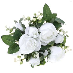 Anneau de fleurs décoratives, couronne de roses artificielles, centre de Table, fleur de mariage