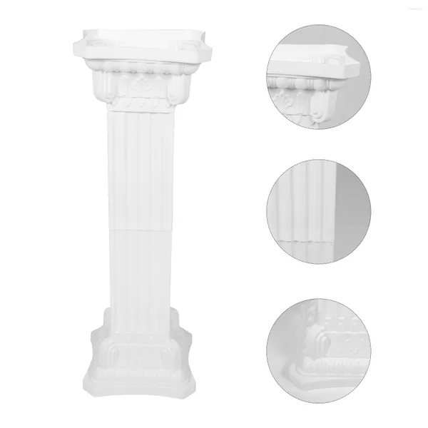 Colonne romaine de fleurs décoratives, accessoire de guidage de route, support de pot de fleurs de fête, Pots en plastique, pilier d'extérieur, ornement carré de mariée