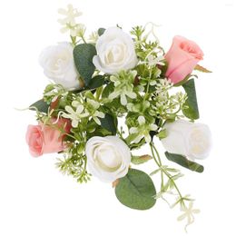 Guirlande de fleurs décoratives en soie, porte-guirlande de roses, anneaux pour piliers, couronne de fête, maison de fleurs artificielles, maison, mariage