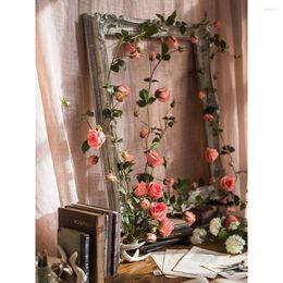 Decoratieve bloemen Rose Vine Winking Simulatie Bloem Rattan Wedding Arrangement Kunstmatige Garland Arch Home Art Decoration Shop Lay Out